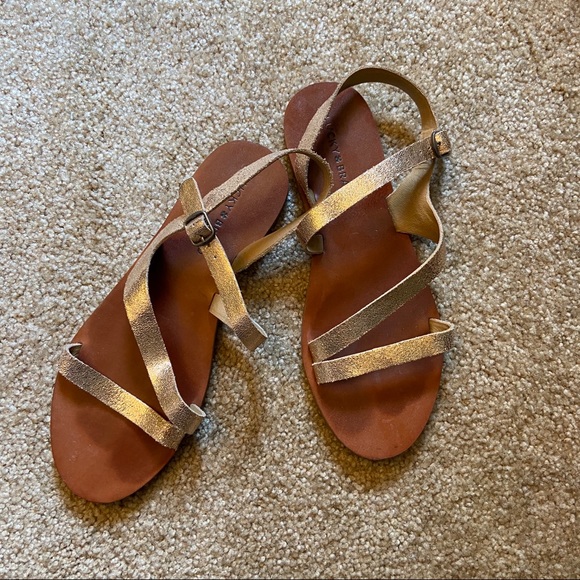 lucky brand gold sandals
